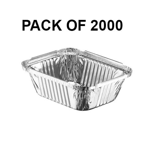 GENERIC Disposable Aluminum Foil Containers 250 ml (Pack of 2000)