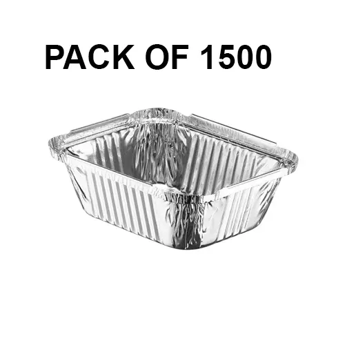 GENERIC Disposable Aluminum Foil Containers 450 ml (Pack of 1500)
