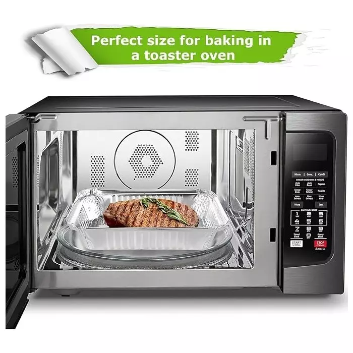 UMBRELLA CORPORATION 450 ml Silver Foil Container with Lid Disposable Aluminium Parcel Box for Serving Hot & Dry Food (Pack of 50)