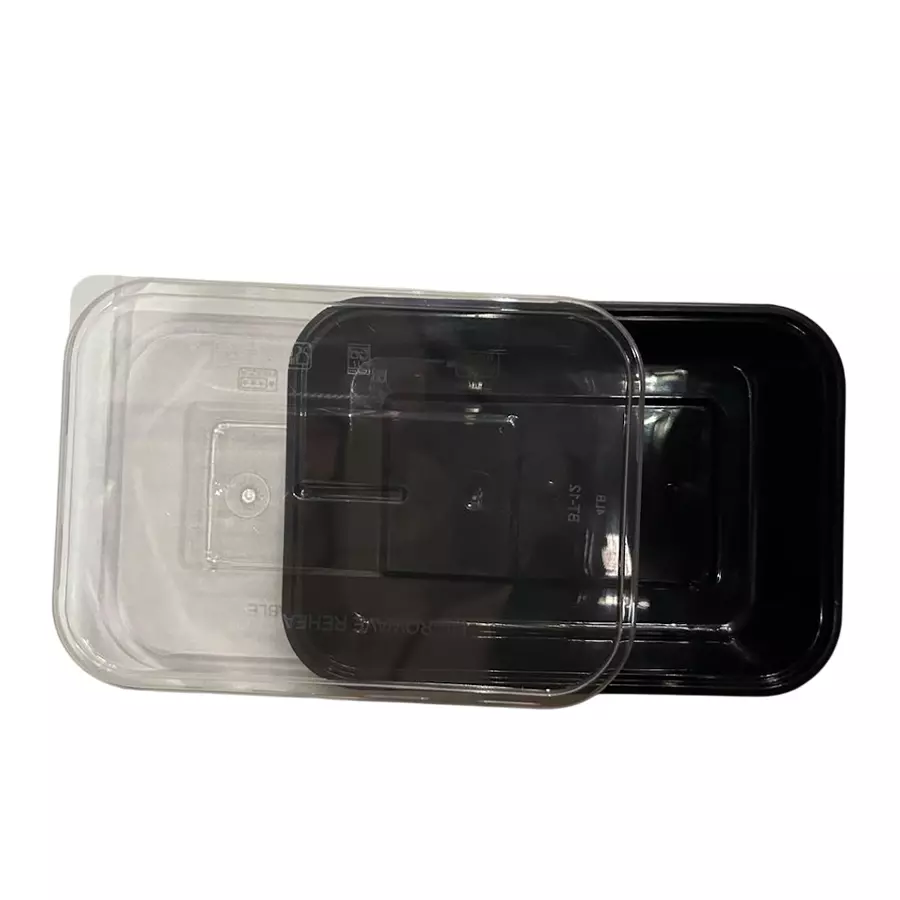GENERIC Rectangle Plastic Container 500 ml (Pack of 300)
