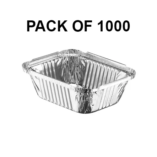 GENERIC Disposable Aluminum Foil Containers 660 ml (Pack of 1000)