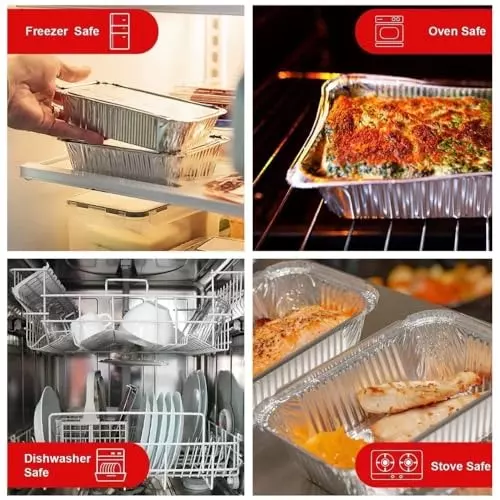 GENERIC Disposable Aluminum Foil Containers 660 ml (Pack of 1000)