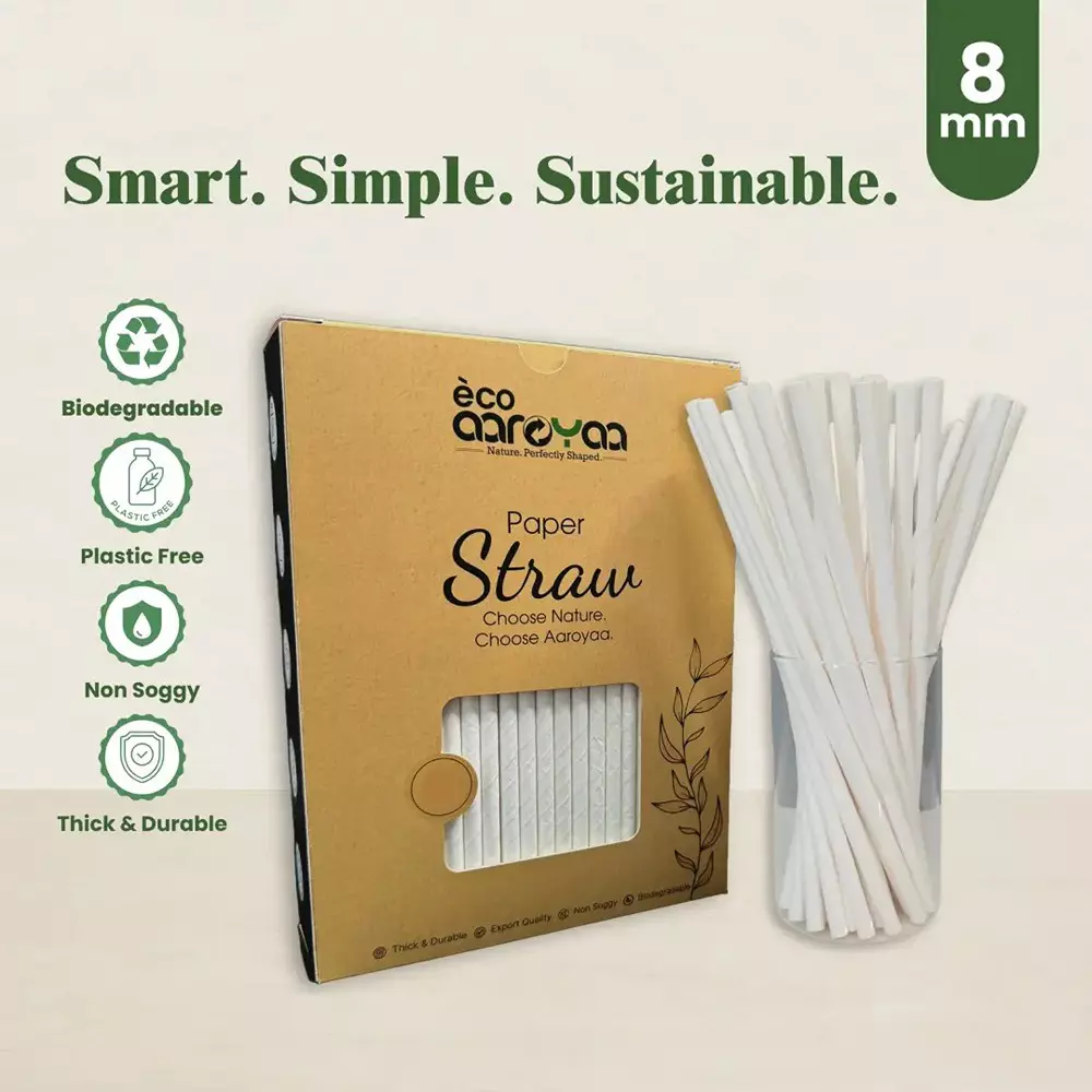 eco-aaroyaa-paper-straw-white-round-shape-9-cm-length-8-mm-diameter-for-cold-beverages-pack-of-200-pcs