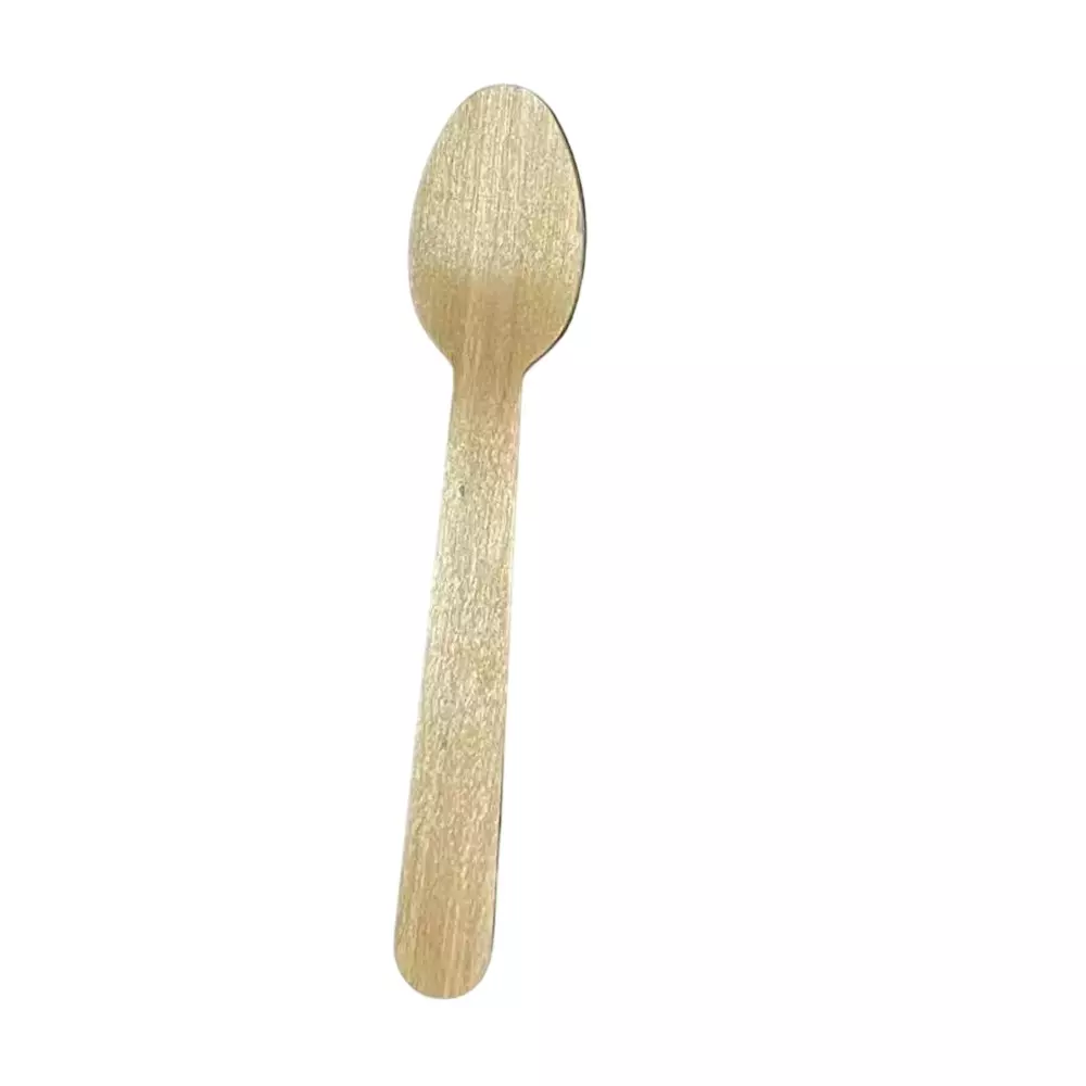 Navnath Wooden Spoon 152 mm (6 inch) 100% Disposable, Biodegradeable, Compo-Stable (Pack of 500)