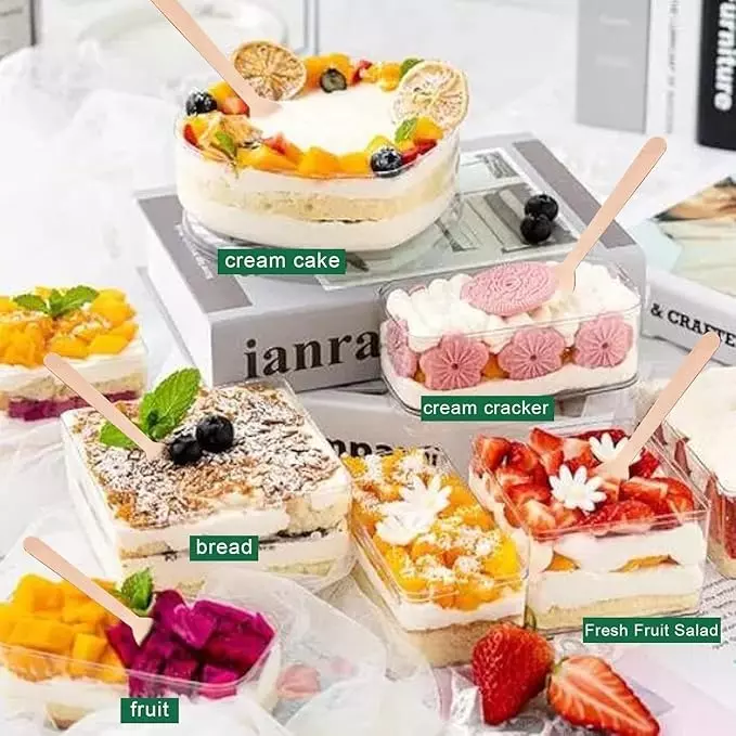 UMBRELLA CORPORATION 140 mm Disposable Spoons Wooden Body  for Parties, Weddings, Events (Pack of 100)