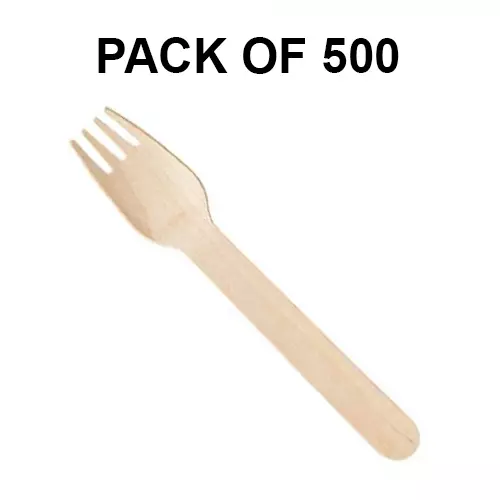 GENERIC Disposable Wooden fork 140 mm (Pack of 500)