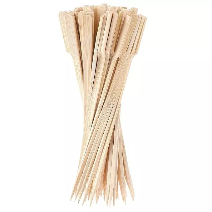 UMBRELLA CORPORATION 12 inch (304.8 mm) Disposable Bamboo Paddle Skewers  for Parties, Weddings, Events (Pack of 100)