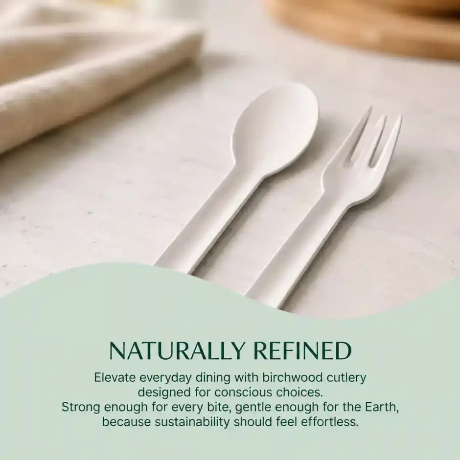 eco-aaroyaa-disposable-paper-spoon-fork-kit-white-14-cm-length-for-serving-snack-dinner-foods