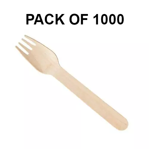 GENERIC Disposable Wooden fork 140 mm (Pack of 1000)