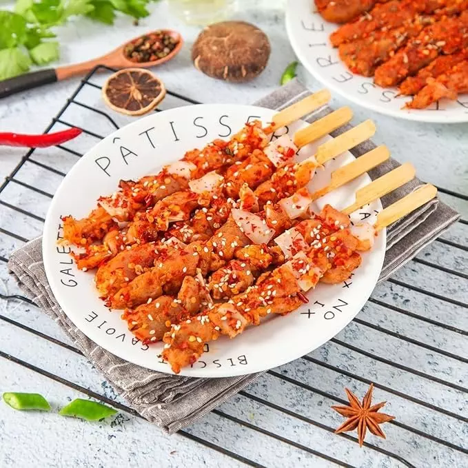 UMBRELLA CORPORATION 16 inch (406.4 mm) Disposable Bamboo Paddle Skewers  for Parties, Weddings, Events (Pack of 100)