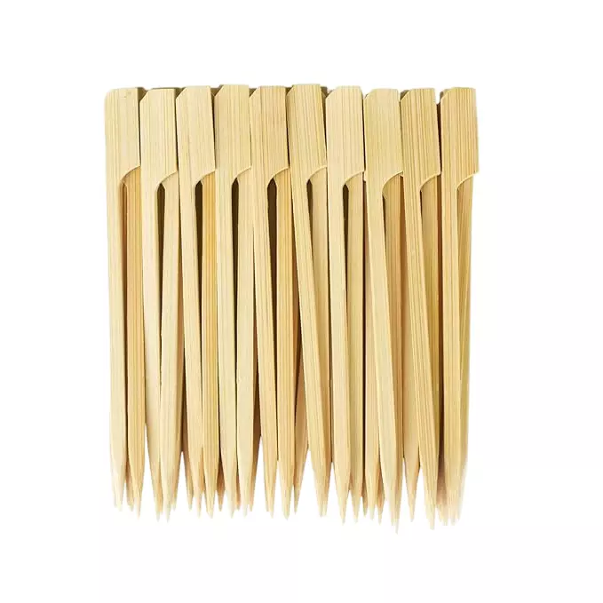 UMBRELLA CORPORATION 8 inch (203.2 mm) Disposable Wooden Paddle Skewers  for Parties, Weddings, Events (Pack of 100)