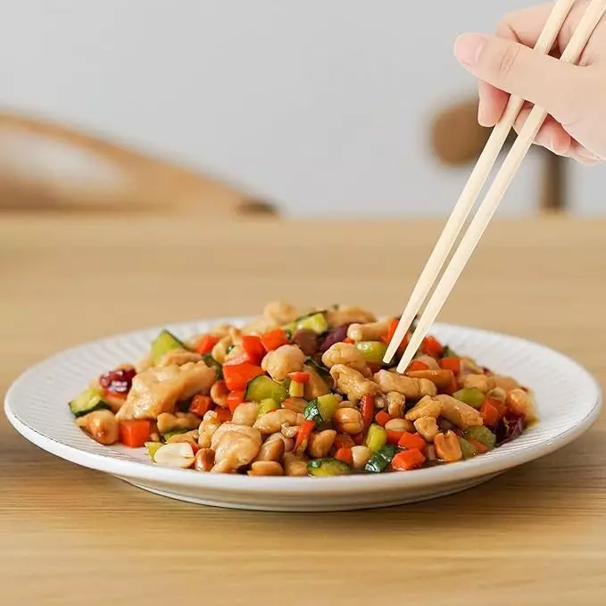 UMBRELLA CORPORATION 230 mm Disposable Bamboo Wooden Chopsticks  for Parties, Weddings, Events (Pack of 100)