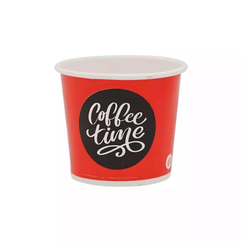 GENERIC 150 ml Disposable Coffee Cup Red (Pack of 80 Pcs)