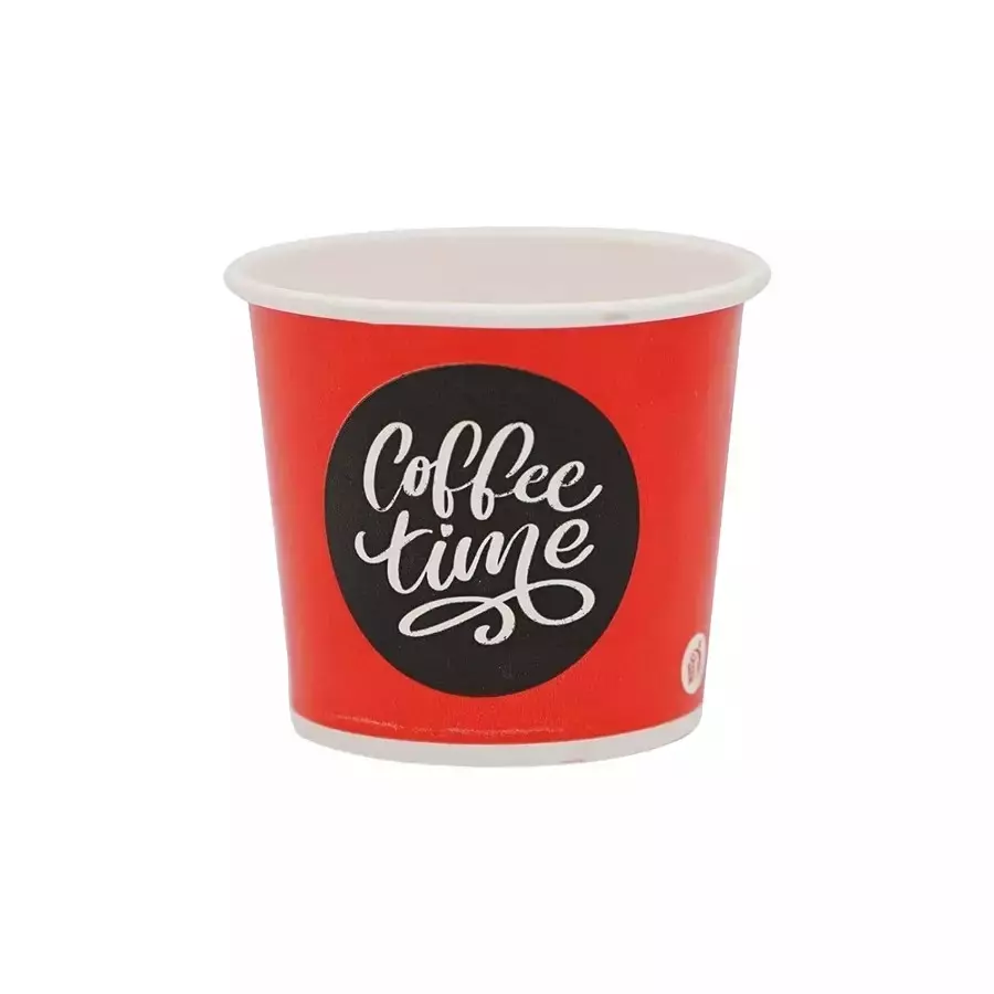 Generic 100 ml Disposable Coffee Cup Red (Pack of 1600 Pcs)