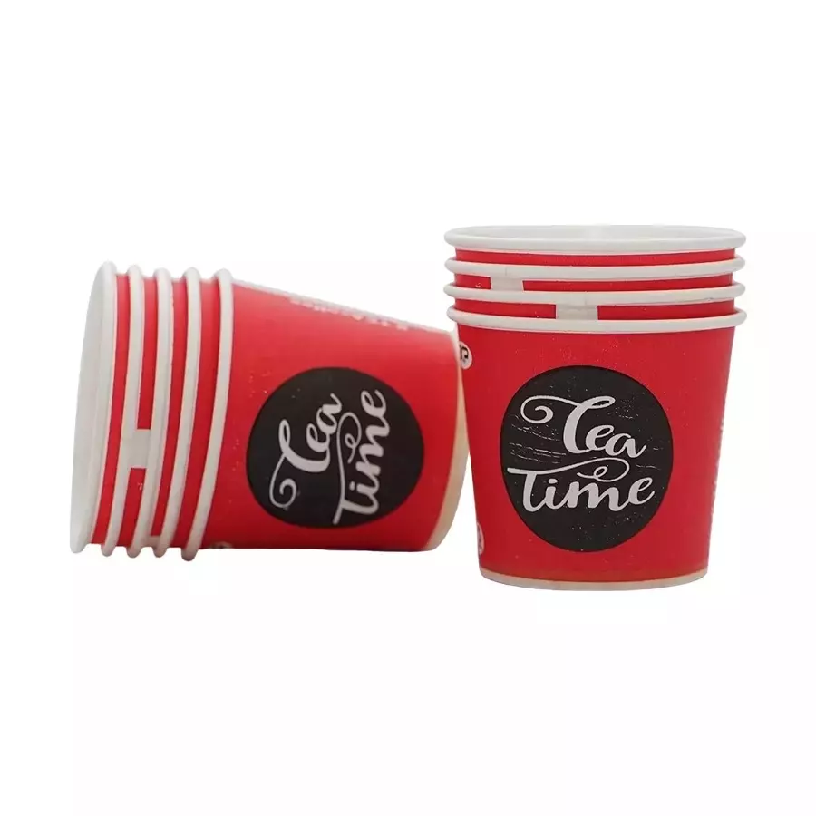 Generic 100 ml Disposable Coffee Cup Red (Pack of 1600 Pcs)