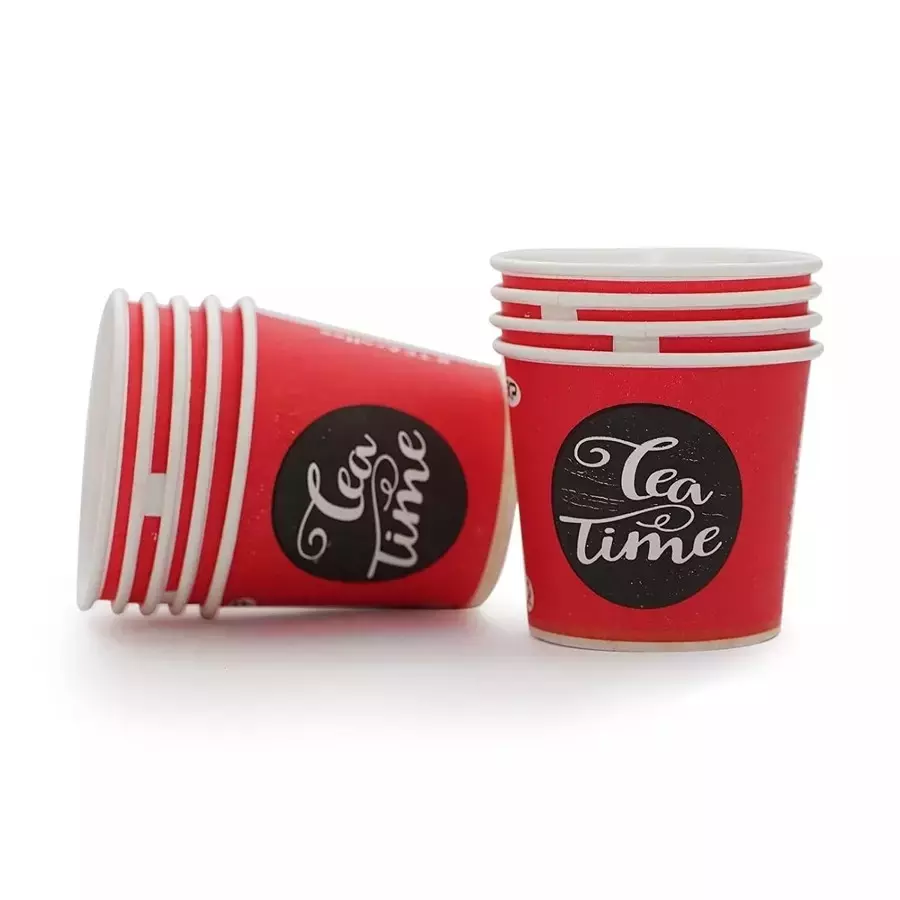 Generic 100 ml Disposable Coffee Cup Red (Pack of 1600 Pcs)