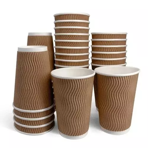 RFP Antique Ripple Paper Cup 250 ml Multi Design, RFP-17 (Pack of 1250)