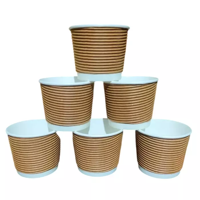 RFP Antique Ripple Paper Cup 250 ml Multi Design, RFP-17 (Pack of 1250)