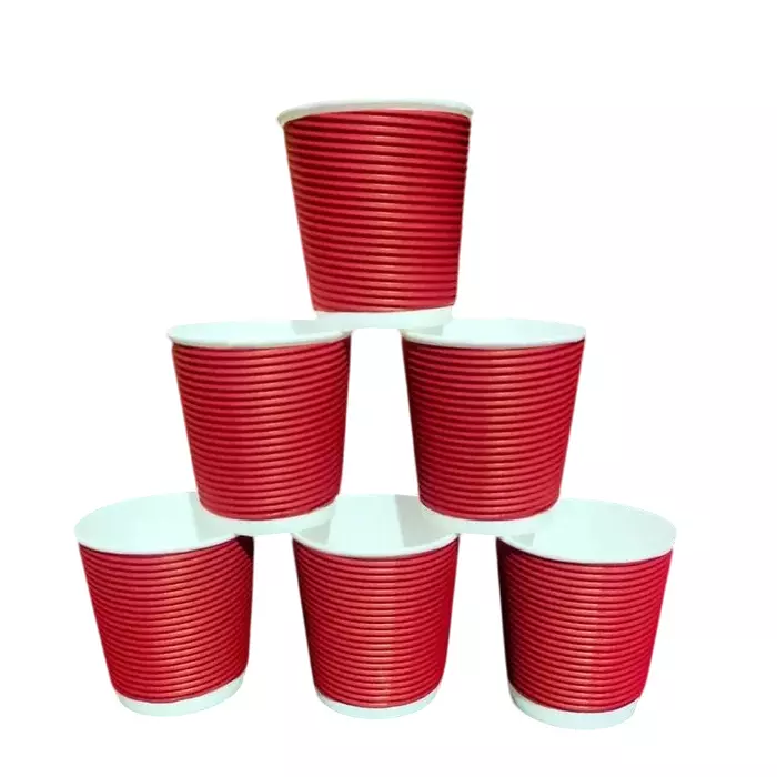 RFP Antique Ripple Paper Cup 250 ml Multi Design, RFP-17 (Pack of 1250)