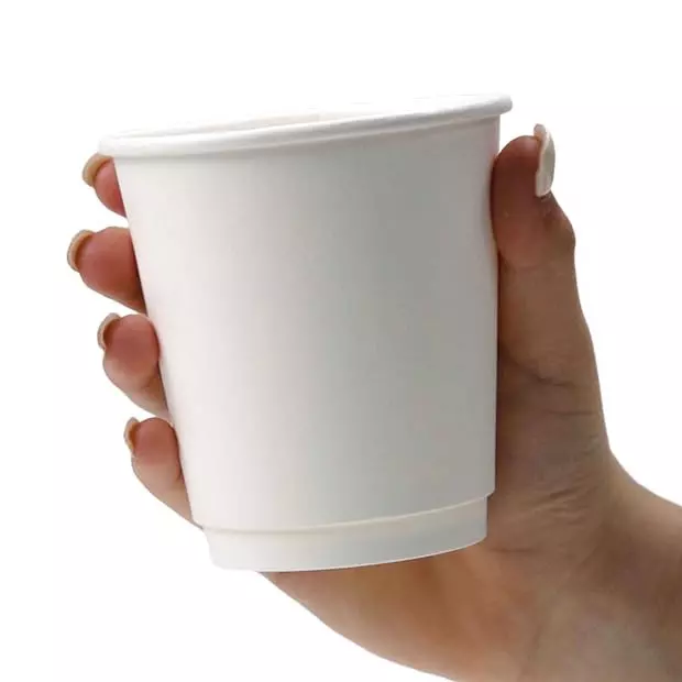 UMBRELLA CORPORATION 250 ml Disposable Paper Cups 600 GSM Thick Wall White Color Solid Print Pattern (Pack of 100)