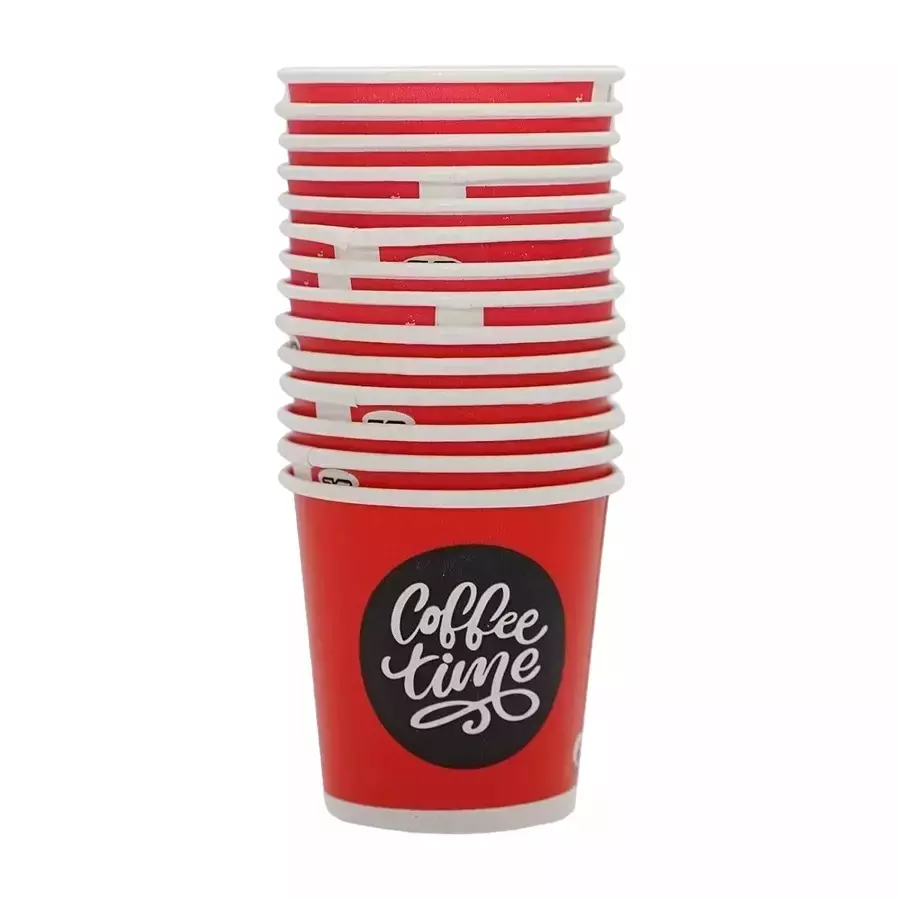 Generic 100 ml Disposable Coffee Cup Red (Pack of 400 Pcs)