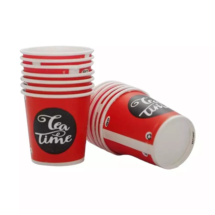 Generic 100 ml Disposable Coffee Cup Red (Pack of 400 Pcs)