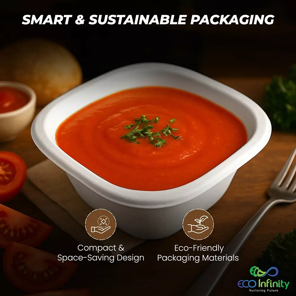 eco-infinity-disposable-kiwi-bowl-rectengle-shape-white-sugarcane-bagasse-120-ml-capacity-for-serving-snack-dinner-foods-pack-of-100-pcs