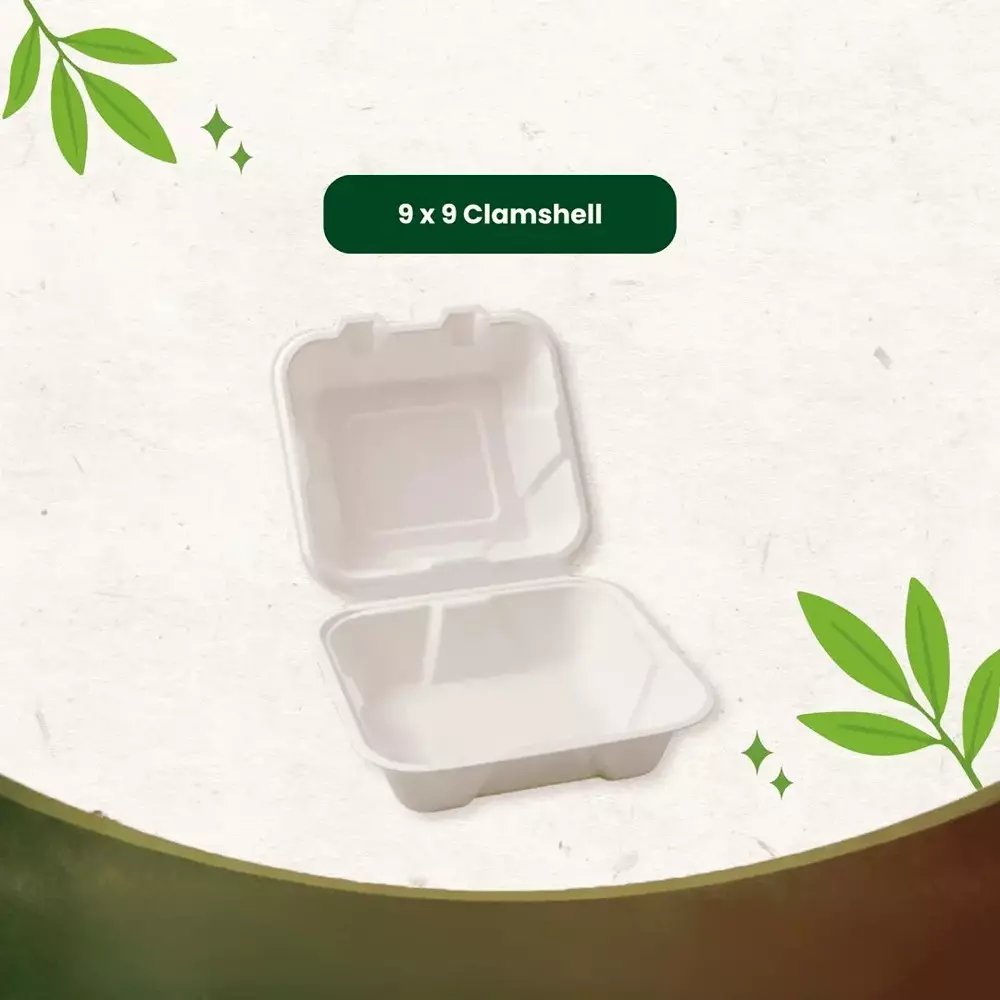 eco-aaroyaa-9x9-clamshell-container-sugarcane-bagasse-white-for-serving-snack-dinner-foods-pack-of-50-pcs