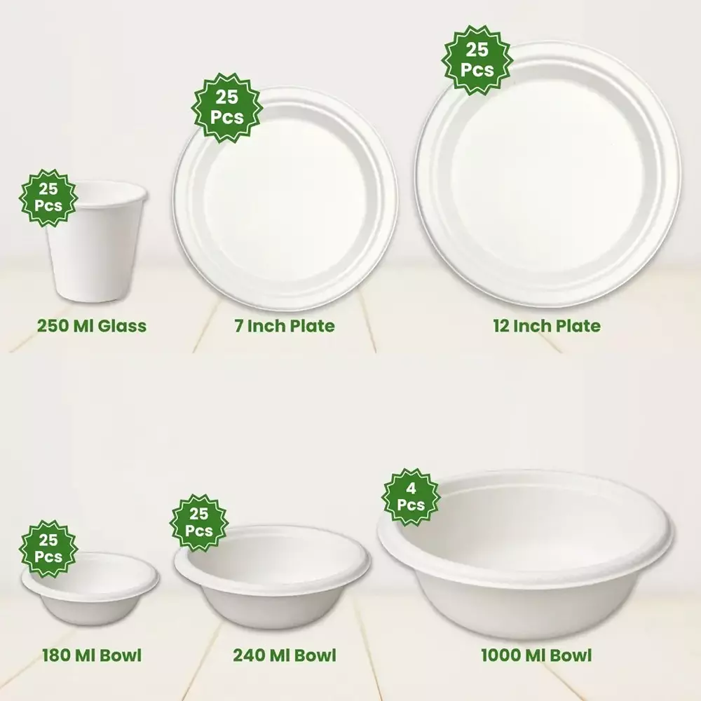 eco-aaroyaa-mega-party-pack-sugarcane-bagasse-smooth-finish-white-for-25-people-serving