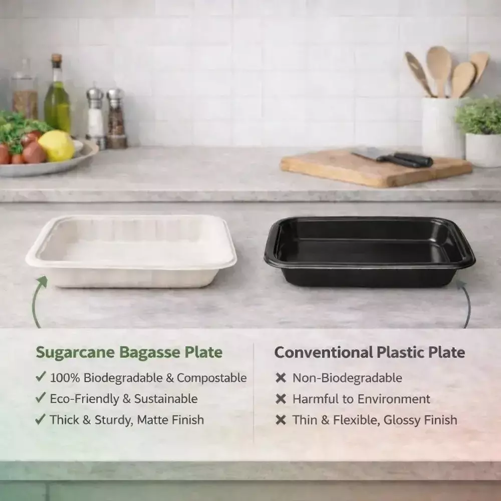 eco-aaroyaa-plus-tray-sugarcane-bagasse-matte-finish-white-medium-size-for-serving-snack-dinner-foods-pack-of-50-pcs