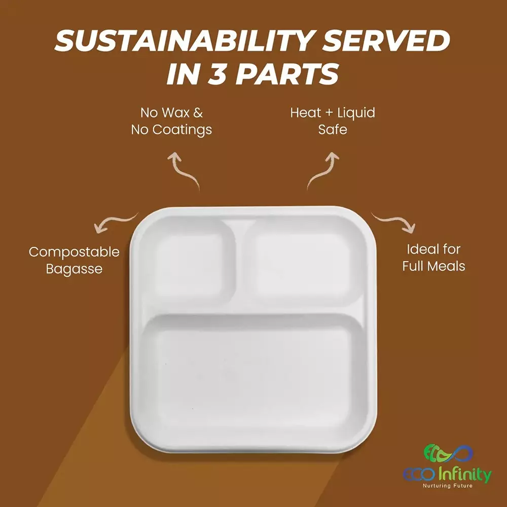 eco-infinity-sectioned-disposable-plate-rectangular-white-3-compartments-2286-mm-9-inch-plate-size-pack-of-100