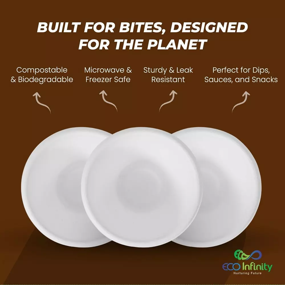 eco-infinity-disposable-bowl-round-shape-white-sugarcane-bagasse-240-ml-capacity-for-serving-snack-dinner-foods-pack-of-100-pcs