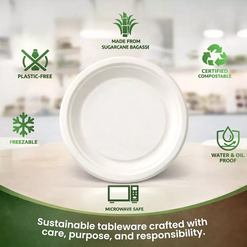 eco-aaroyaa-1-compartment-disposable-plate-sugarcane-bagasse-matte-finish-white-round-shape-9-inch-2286-cm-size-for-serving-snack-dinner-foods-pack-of-25-pcs