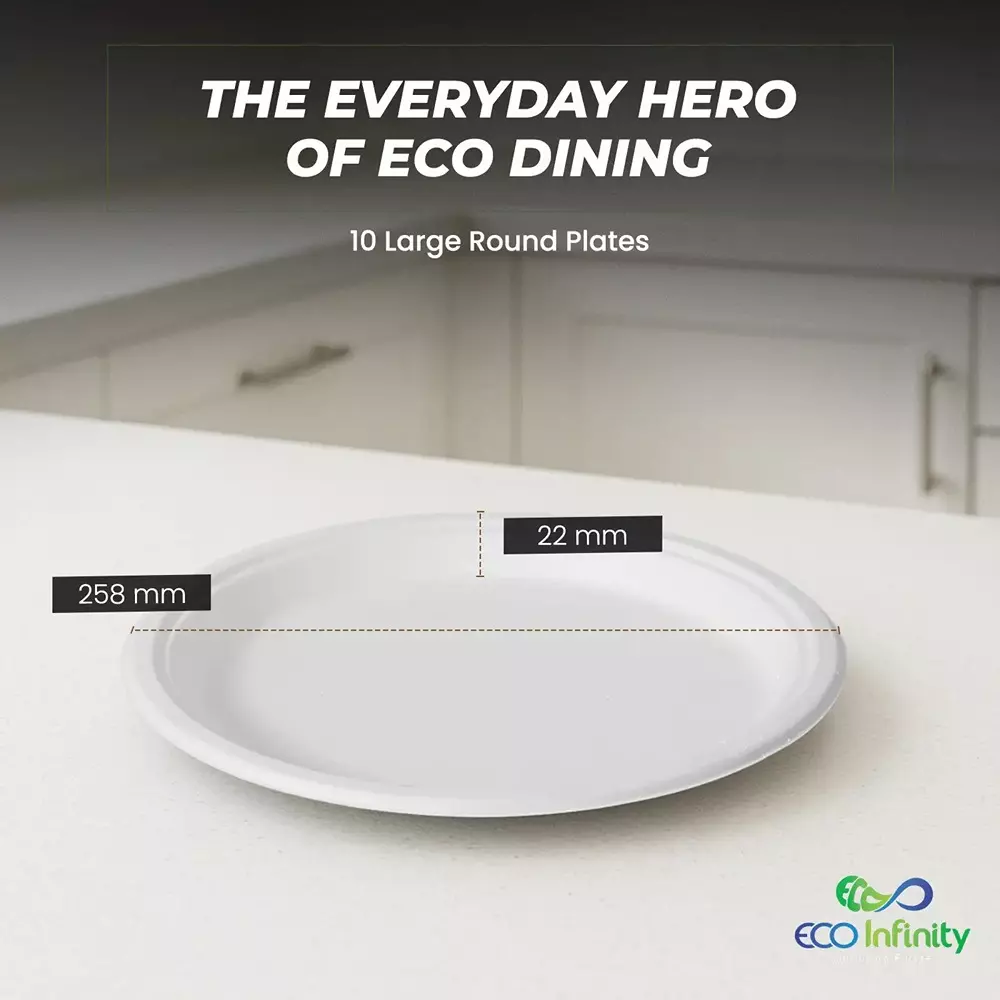 eco-infinity-disposable-dinner-plate-round-white-254-mm-10-inch-plate-size-pack-of-100