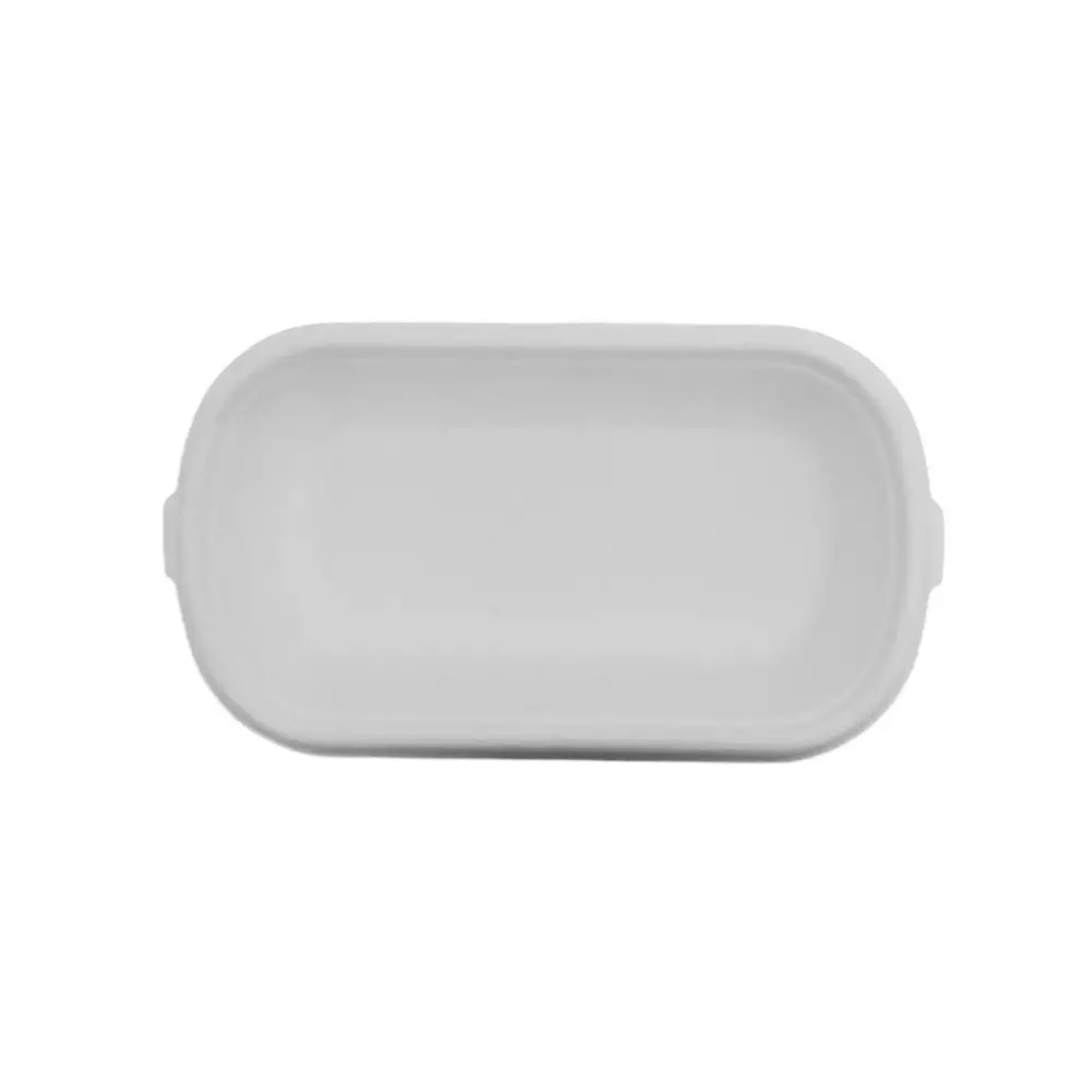 Eco Infinity Disposable Serving Bowl Oval White 208 mm Length 500 ml Capacity (Pack of 50)