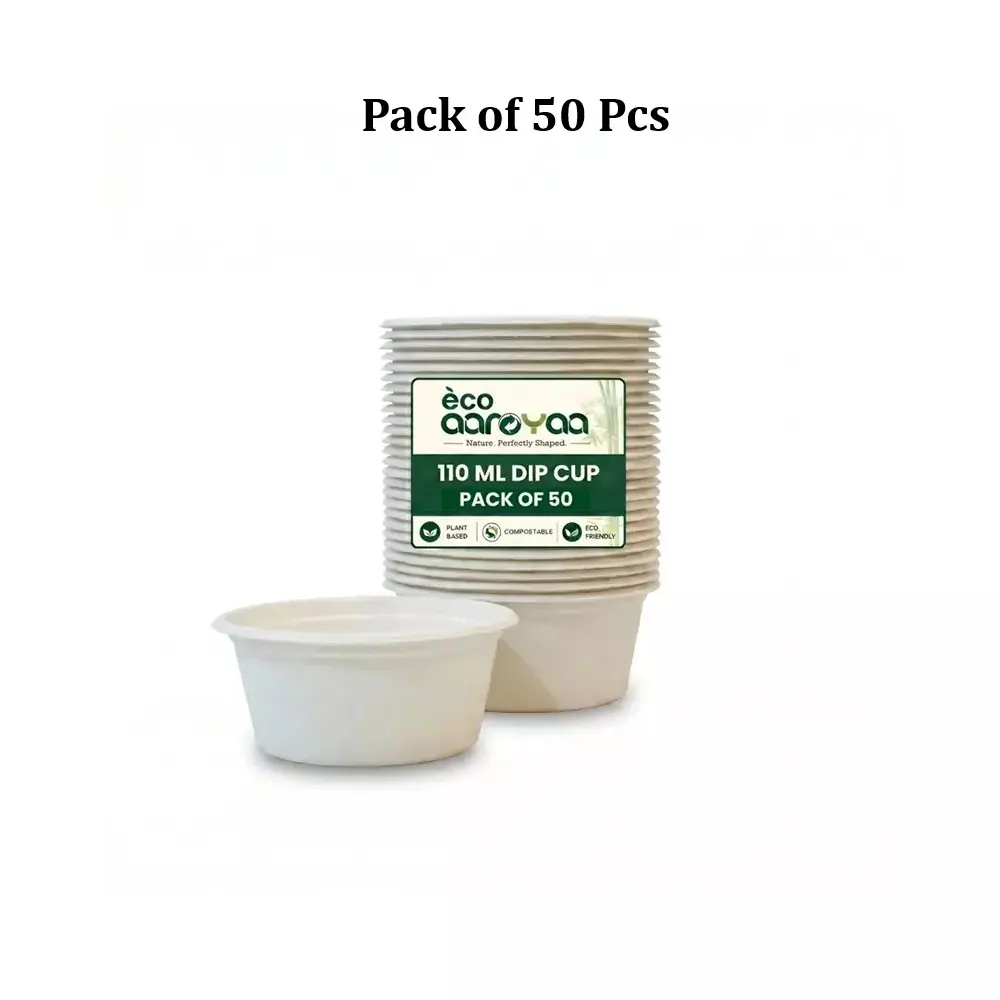 eco-aaroyaa-dip-cup-with-lid-sugarcane-bagasse-white-110-ml-capacity-for-serving-snack-dinner-foods-pack-of-50-pcs