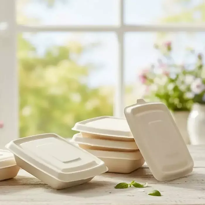 eco-aaroyaa-container-with-lid-sugarcane-bagasse-white-750-ml-capacity-for-serving-snack-dinner-foods-pack-of-25-pcs