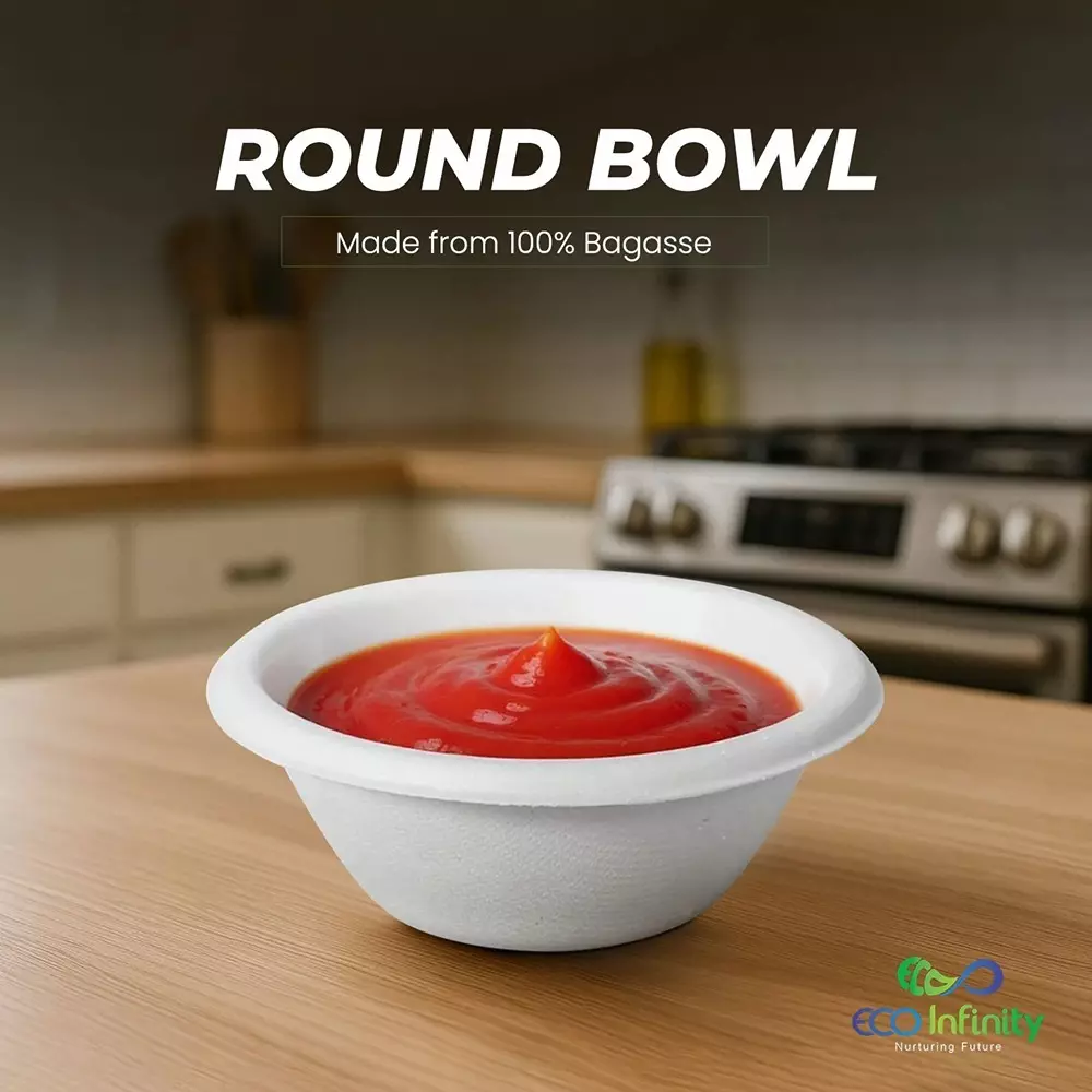 eco-infinity-disposable-bowl-round-shape-white-sugarcane-bagasse-180-ml-capacity-for-serving-snack-dinner-foods-pack-of-50-pcs