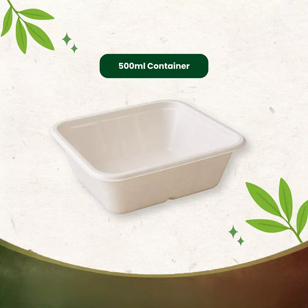 eco-aaroyaa-container-with-lid-sugarcane-bagasse-white-500-ml-capacity-for-serving-snack-dinner-foods-pack-of-25-pcs