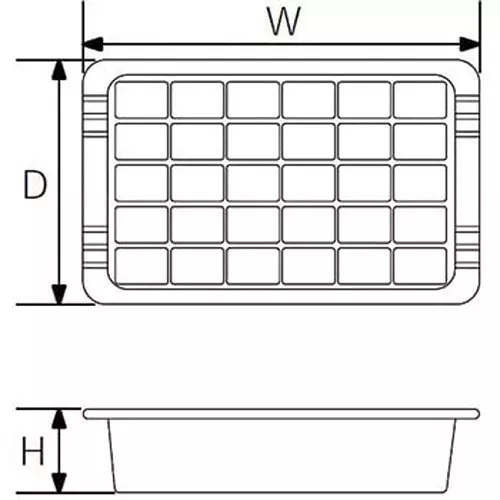 Ktc Large Low Profile Parts Tray 595x360x45 mm Galvanized Steel, YKPT-59L