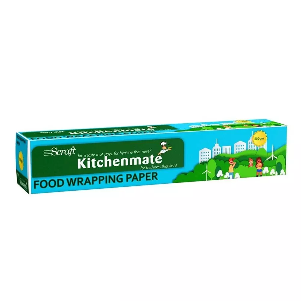 Kitchenmate Non-Sticky Food Wrapping Paper 25 m, White (Pack of 25 Box)