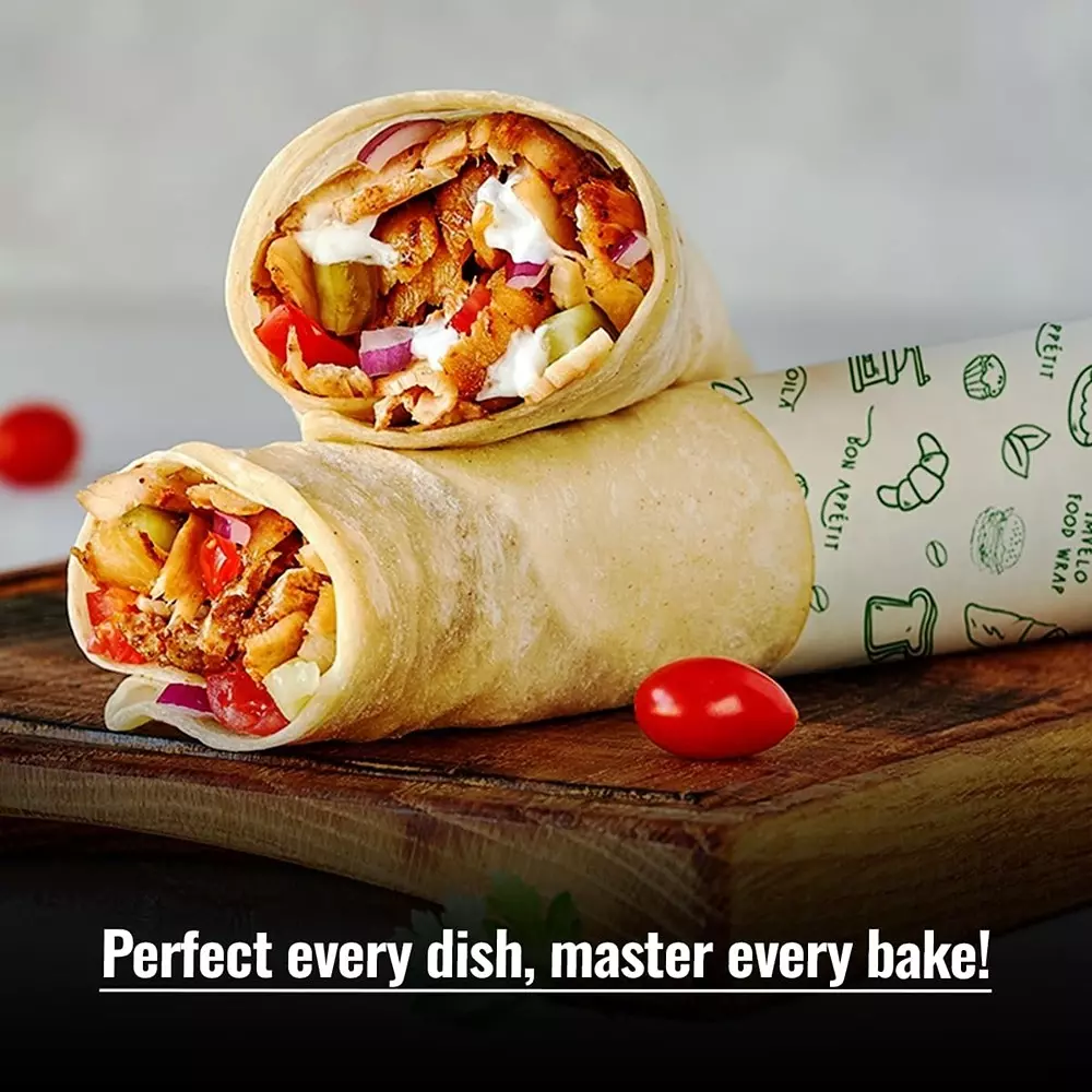 Imvelo Food Wrapping Paper Roll 100 m Length Non Stick Eco-Friendly White (Pack of 18 Rolls)