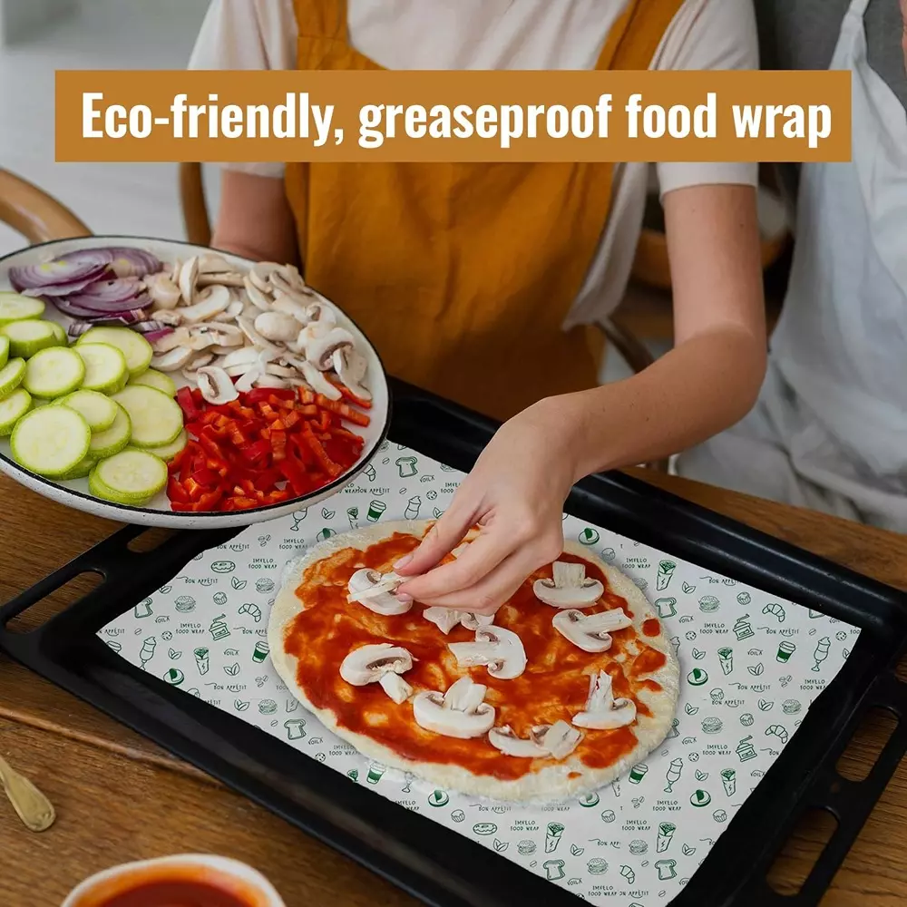 Imvelo Food Wrapping Paper Roll 100 m Length Non Stick Eco-Friendly White (Pack of 18 Rolls)