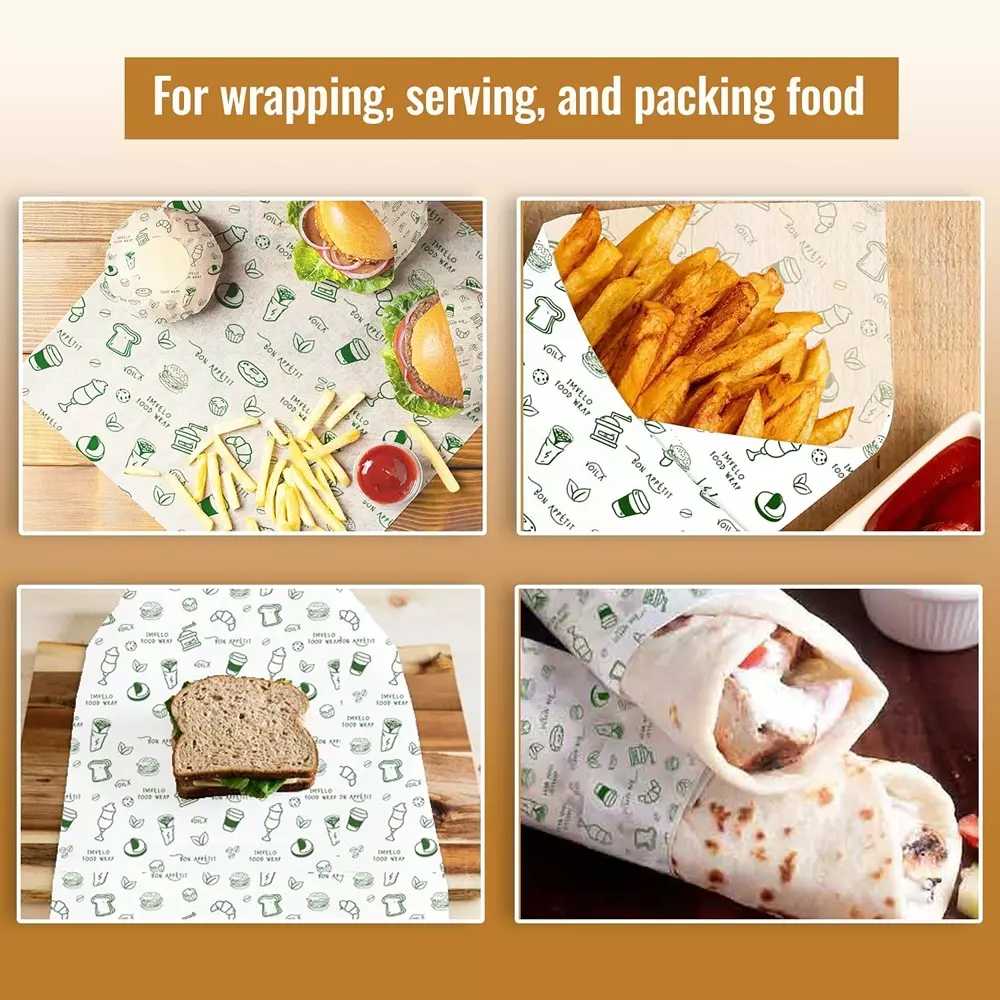 Imvelo Food Wrapping Paper Roll 100 m Length Non Stick Eco-Friendly White (Pack of 18 Rolls)