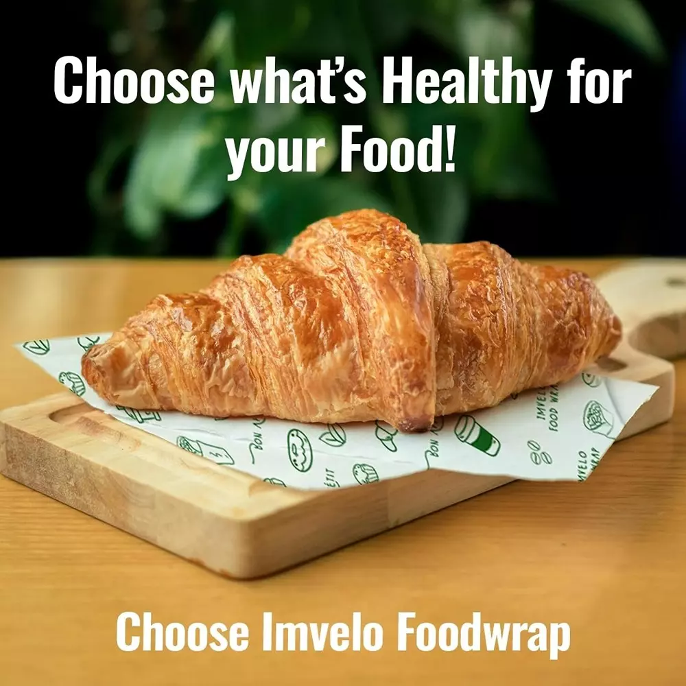 Imvelo Food Wrapping Paper Roll 25 m Length Non Stick, Oil Proof Butter Paper White (Pack of 49 Rolls)