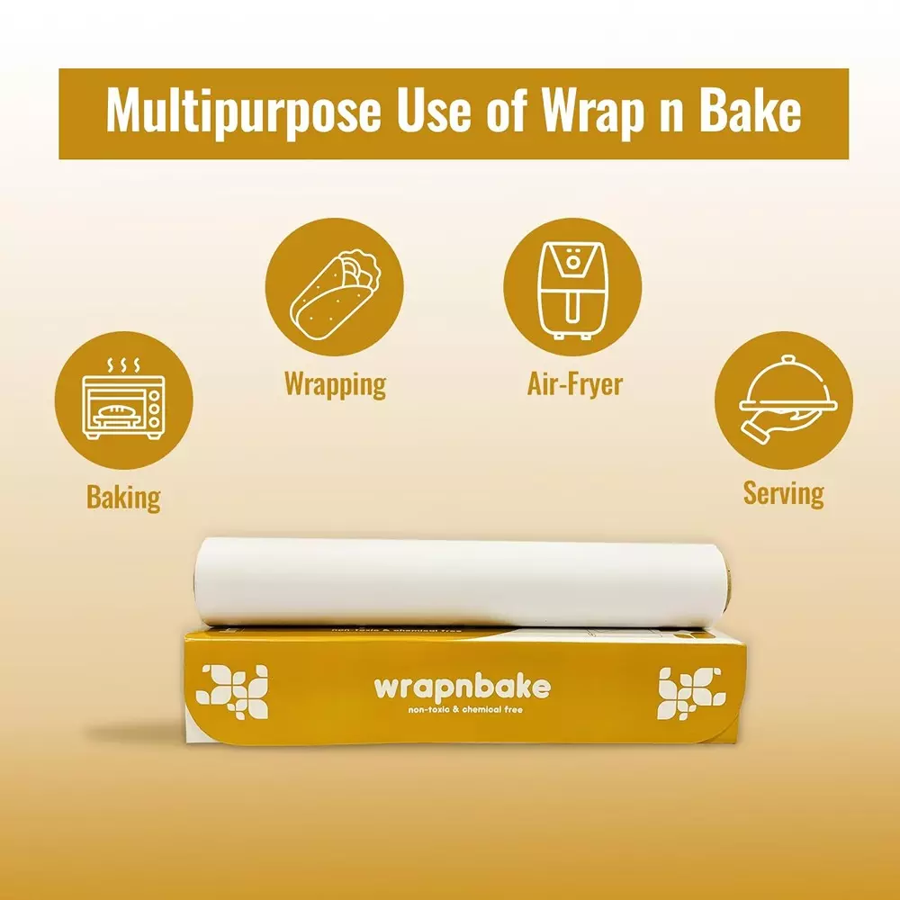 Imvelo Wrapping n Baking Paper Roll 20 m Length Eco-Friendly White (Pack of 49 Rolls)