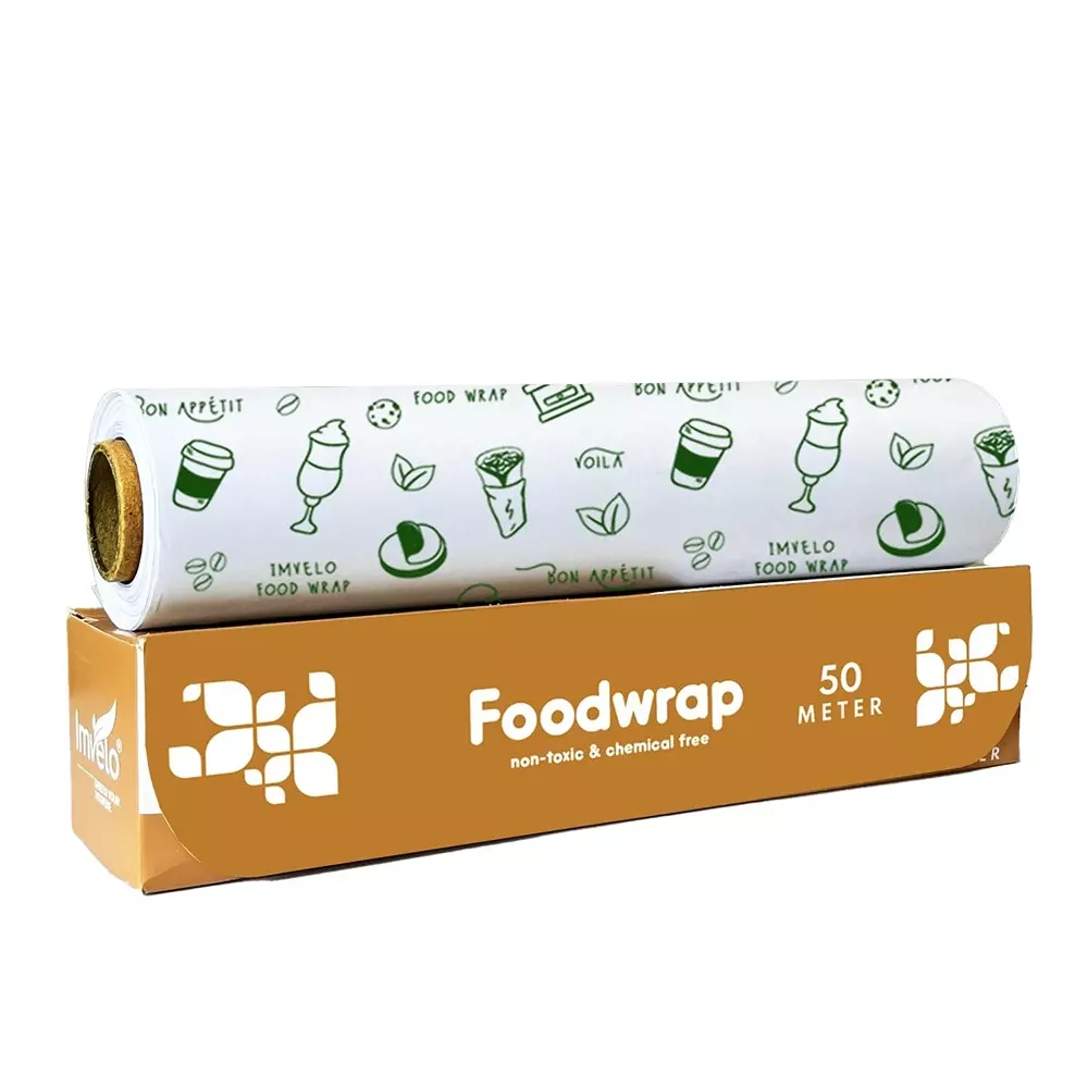 Imvelo Food Wrapping Paper Roll 50 m Length Eco-Friendly Non Stick White (Pack of 36 Rolls)