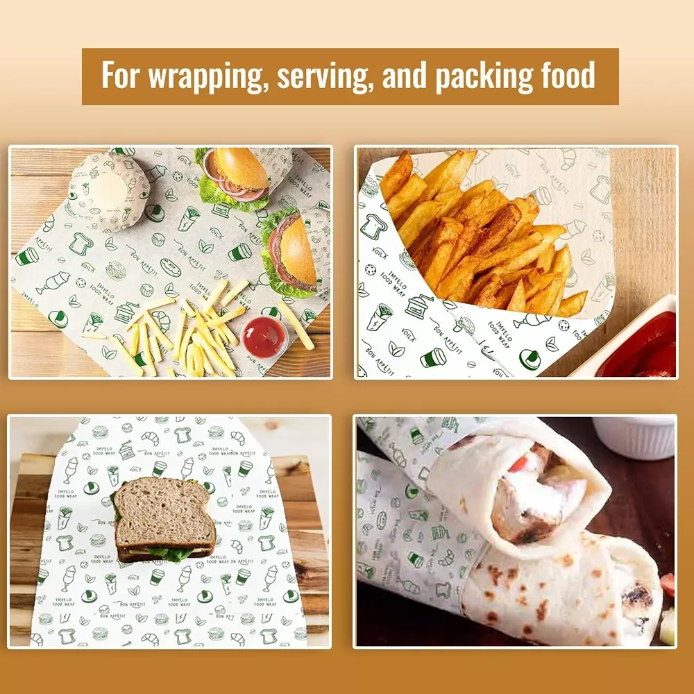 Imvelo Food Wrapping Paper Roll 50 m Length Eco-Friendly Non Stick White (Pack of 36 Rolls)