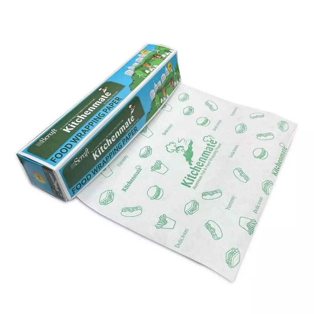 Kitchenmate Non-Sticky Food Wrapping Paper 500 g, White (Pack of 25 Box)