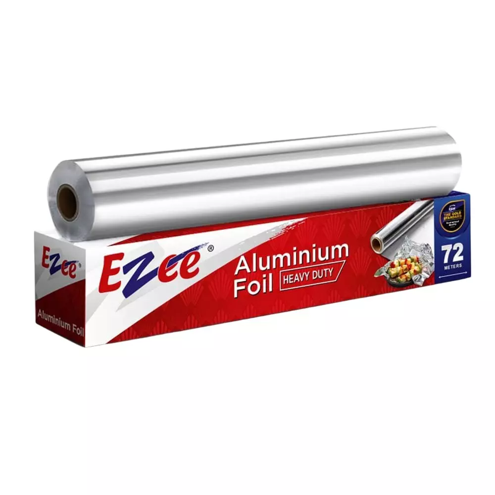 EZEE Aluminium Foil 14 Microns 72 m Sliver for Cooking, Baking, Packing and Serving Foods